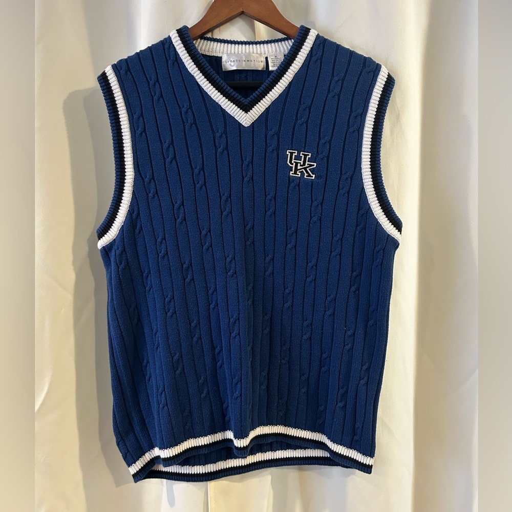 Vintage UK Collegiate Knit Sweater Vest size XL‎